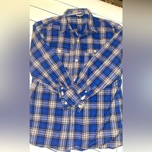 Gap Kids Plaid button down sz 14/16 husky
